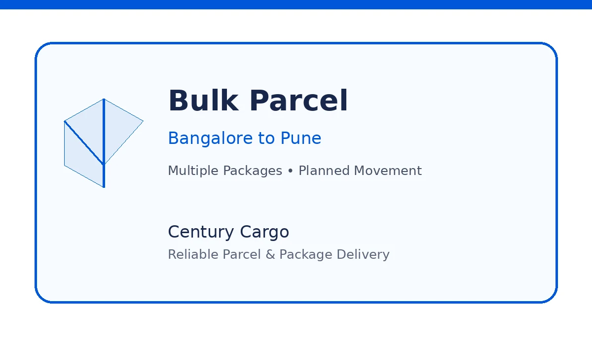 Bulk Parcel Service Bangalore to Pune