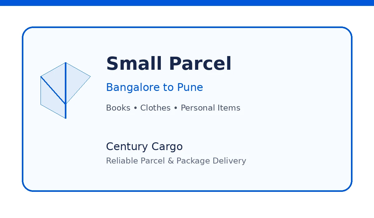 Small Parcel Delivery Bangalore to Pune